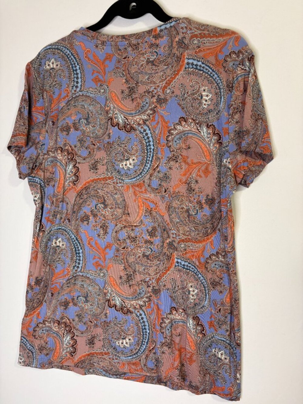 L'AGENCE Ressi Tee in French Paisley Periwinkle XL Rare NWOT New Extra Large - Picture 8 of 14